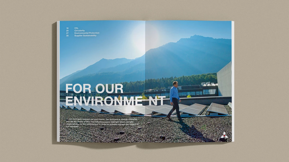 Foto: Hilti Nachhaltigkeitsbericht 2020: Innenseite Umwelt