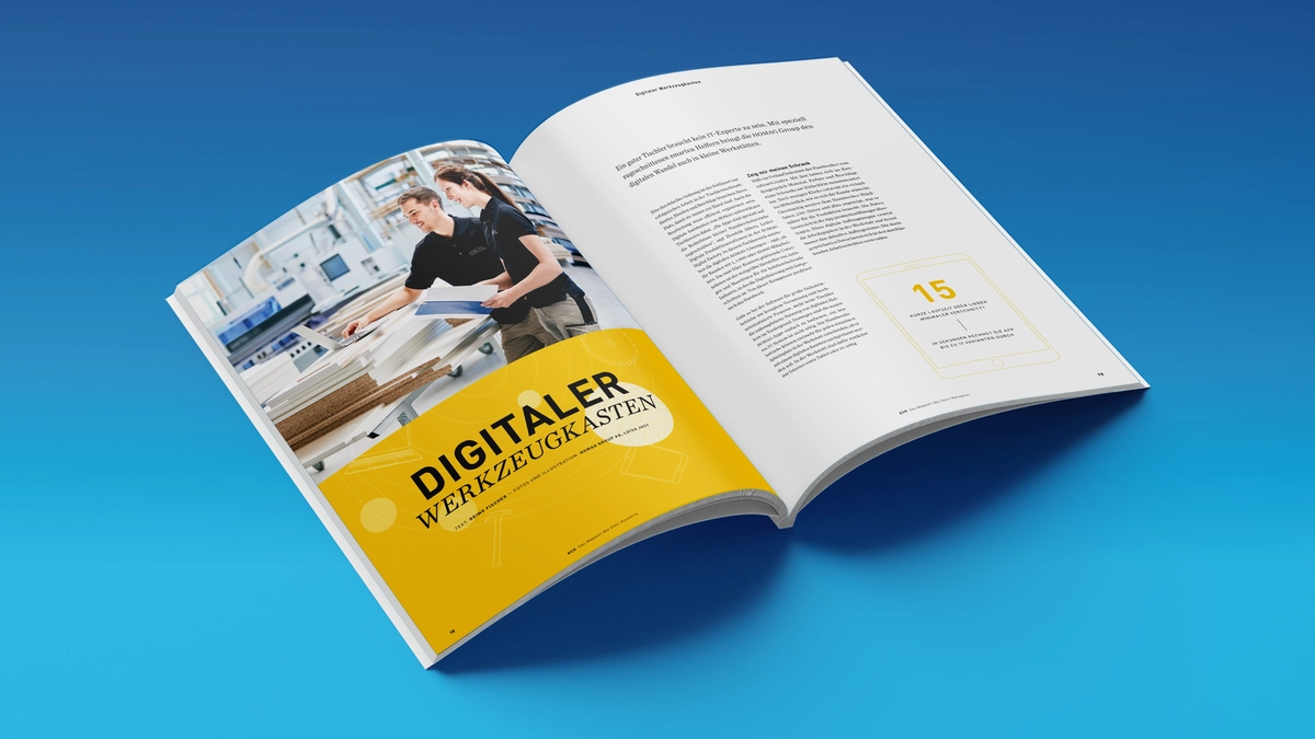 Photo: Dürr: Page from Annual Report Digital Toolbox