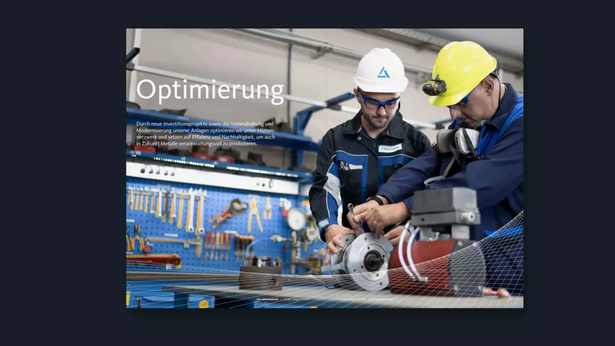 Photo: KC Aurubis Annual Report 2022-23 Magazine Inside Double Page Chaptor Optimization