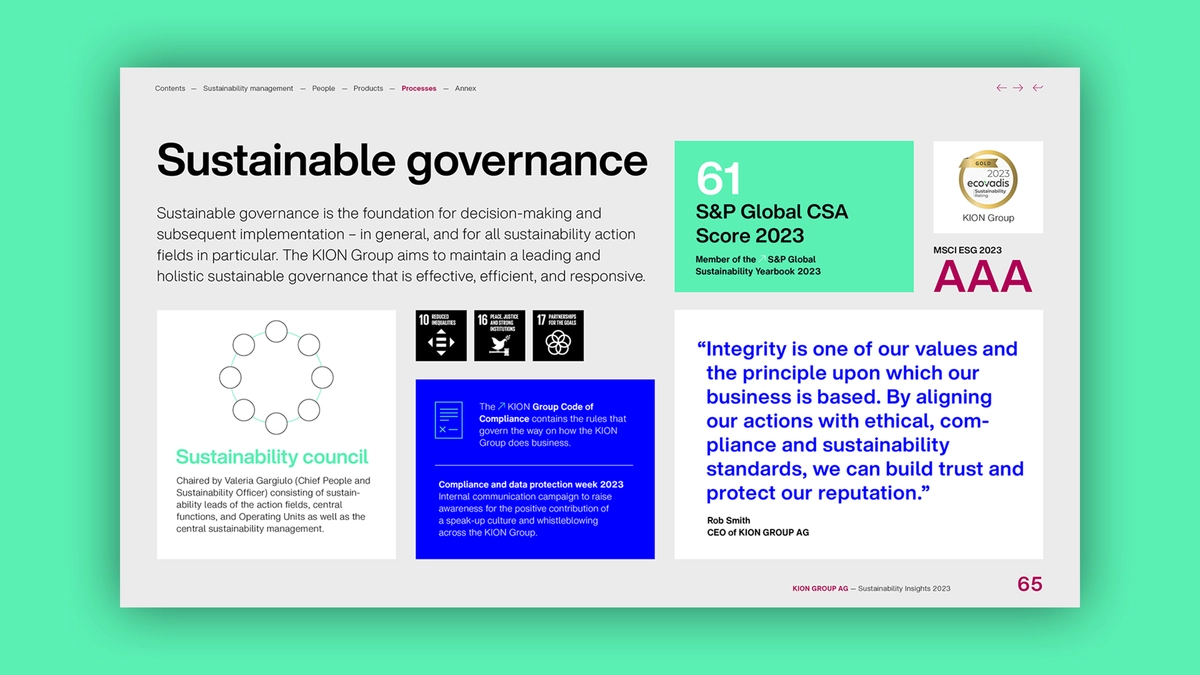 Foto: KC Case KION Group AG Sustainability Insights 2023 Seite 05