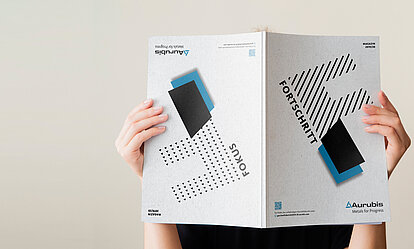 Photo: Aurubis: cover and rear view Annual Report and Magazine 2019/2020