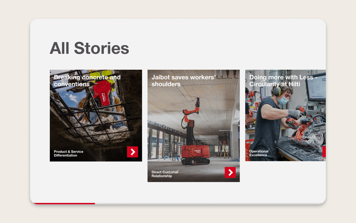 Photo: Hilti: Story slider