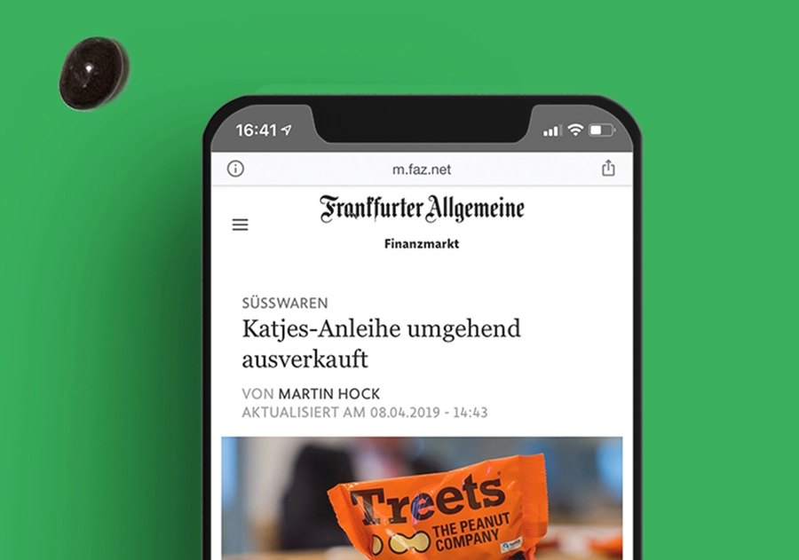 Teaser: Photo: Katjes International: Article mobile view "Katjes bond sold out immediately".