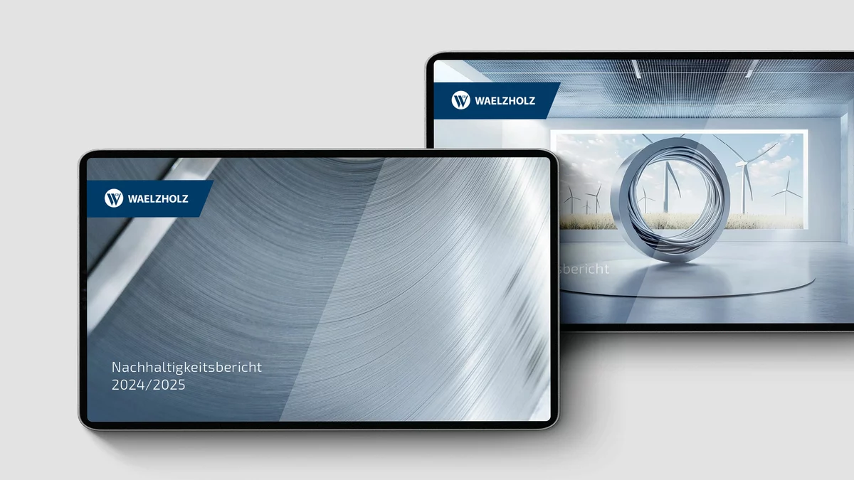 Waelzholz Nachhaltigkeitsbericht Mockups