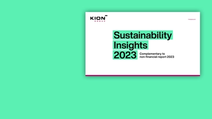 Foto: KC Case KION Group AG  Sustainability Insights 2023 Cover