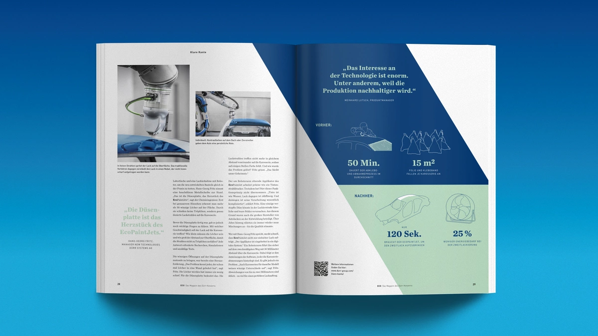 Photo: Dürr: Page from Annual Report Clear Edge