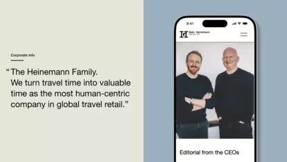 KC Gebr. Heinemann Annual Report 2023 Zitat und Mobile Ansicht CEOs