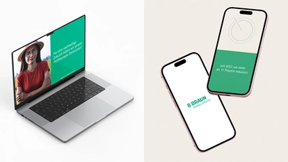 B. Braun Geschäftsjahresfilm Mockups