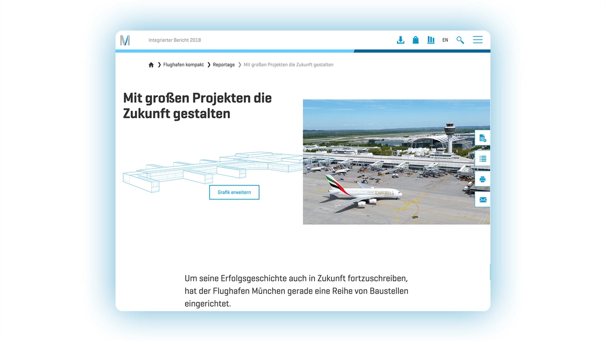 Foto: Flughafen München: Bericht 2018 Einblick