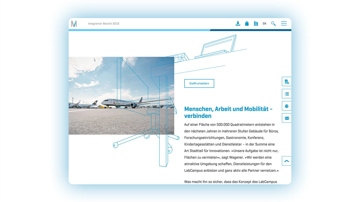 Foto: Flughafen München: Bericht 2018 Einblick