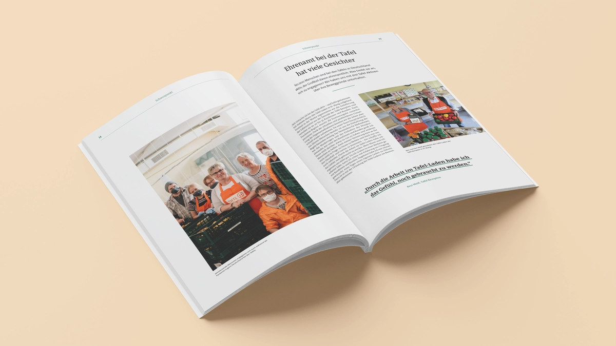 Photo: Tafel Deutschland: 2020 Magazine double page