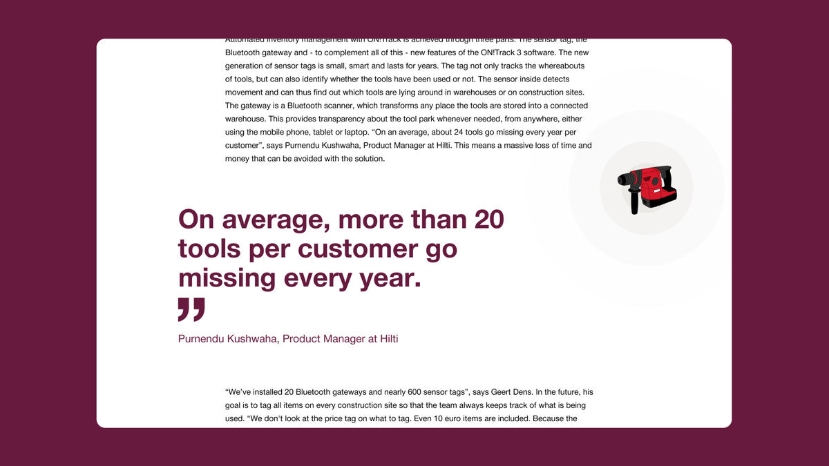 Photo: Hilti: Quote element