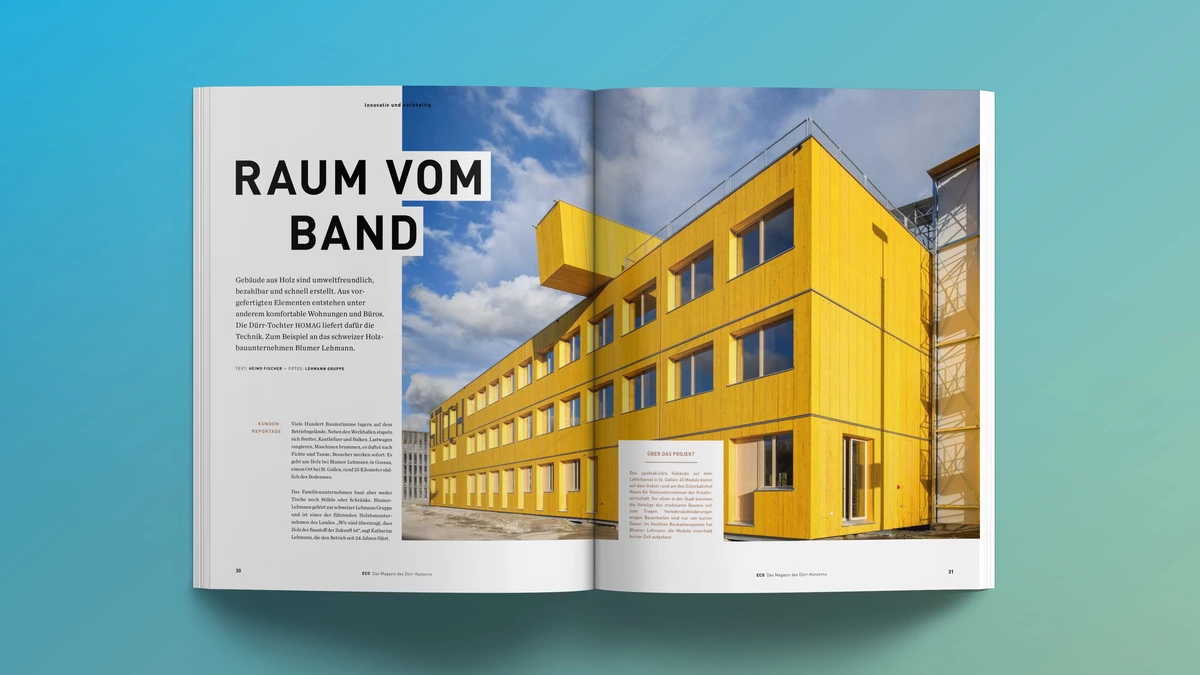 Photo: Dürr ECO Magazine: Story space from the conveyor belt