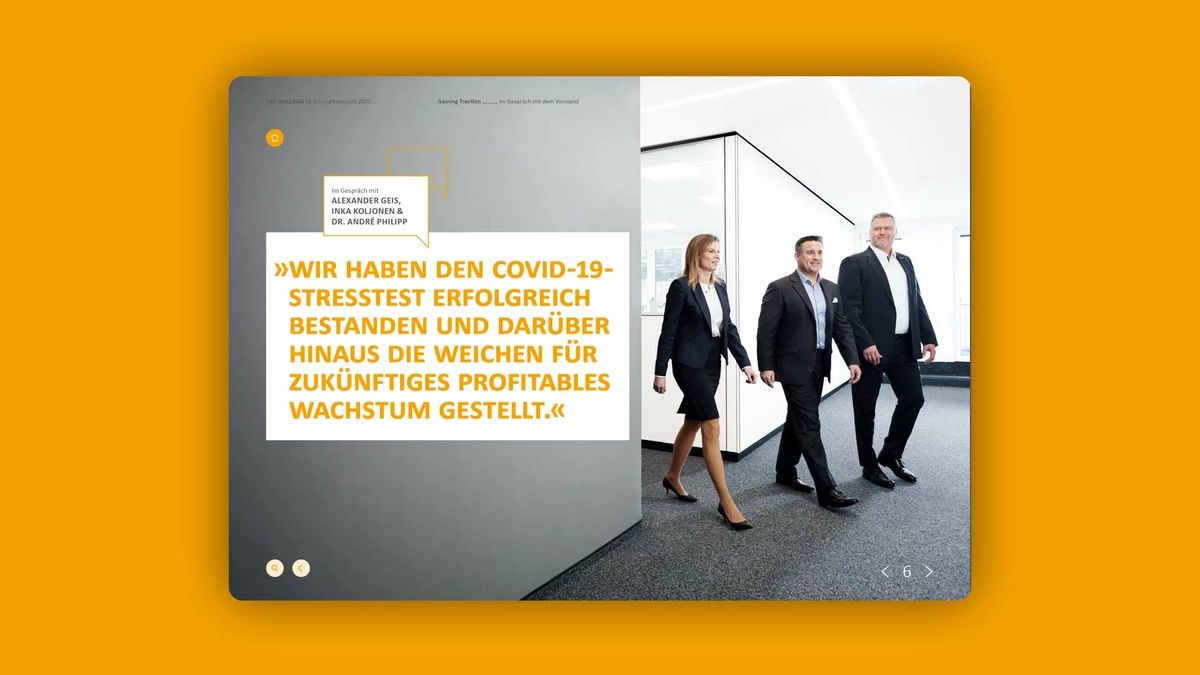 Foto: SAF Holland: Geschäftsbericht 2020 Interview