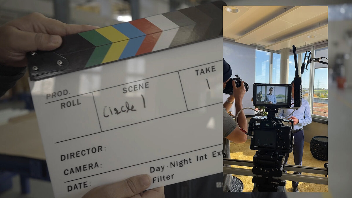 Photo: Kirchhoff: Film flap in front of a shooting set