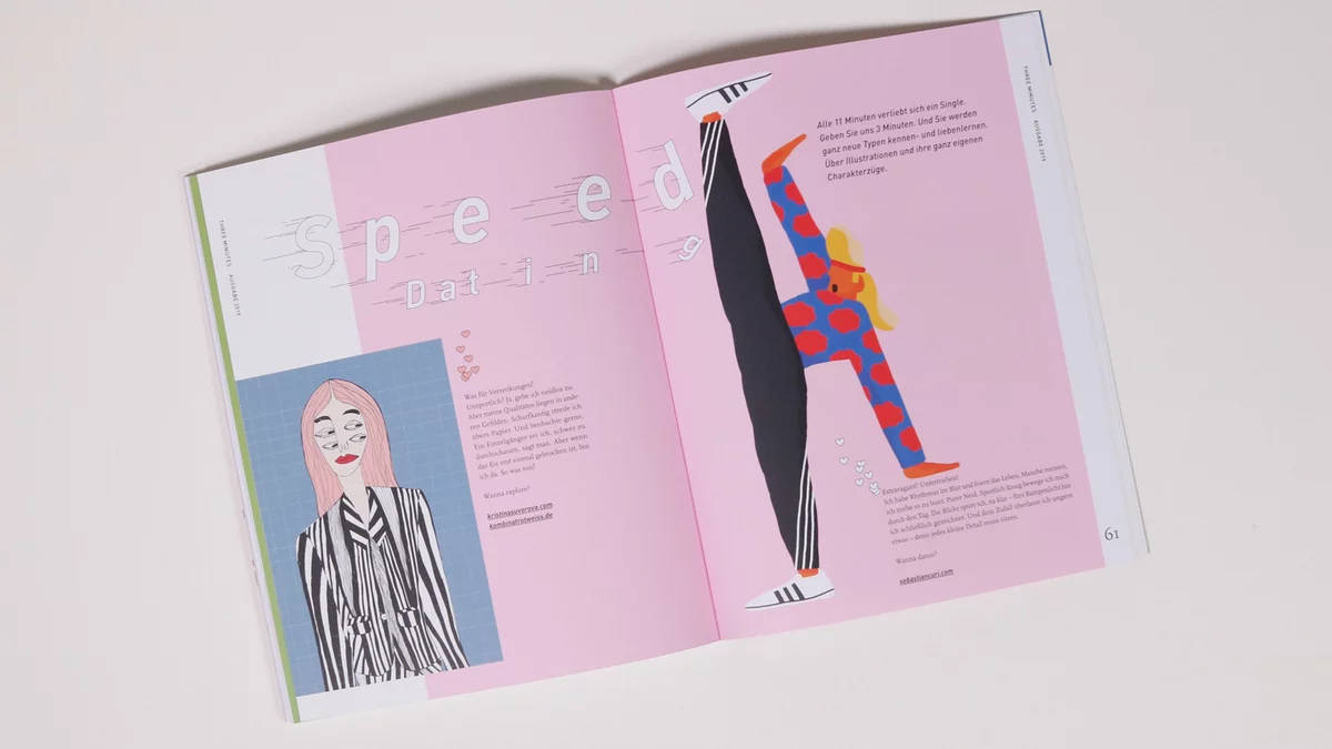 Photo: Kirchhoff: Three Minutes: Page from the magazine, Speed Dating