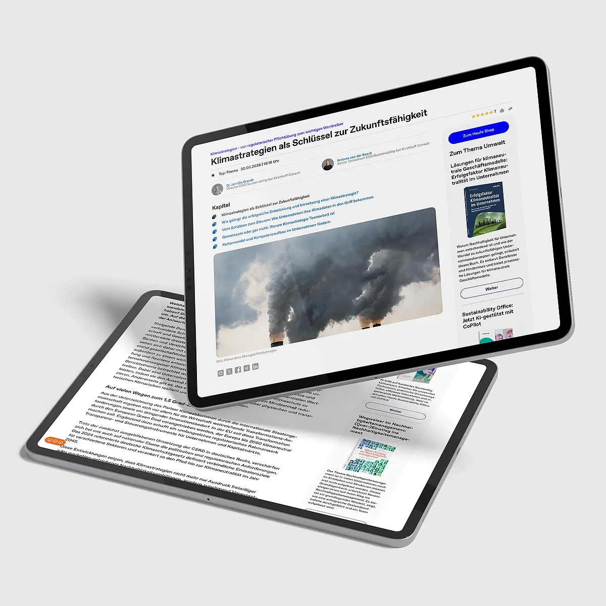 [Translate to English:] Kirchhoff Consult Klimastrategien Mockups