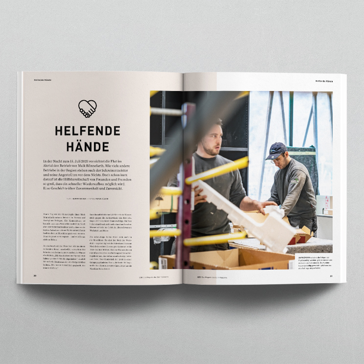 Photo: Dürr ECO Magazine: Helping Hands Layout
